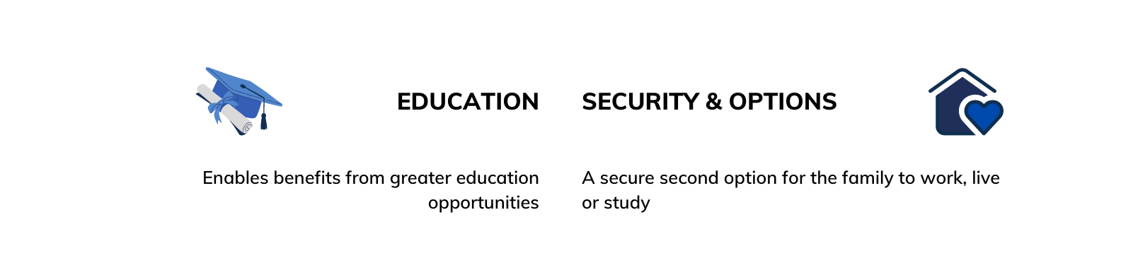 Benefits of residency and citizenship programmes - Education and Security
