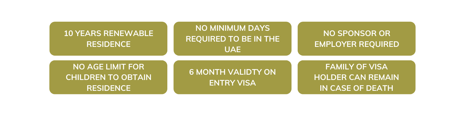 Benefits of the UAE Golden Visa